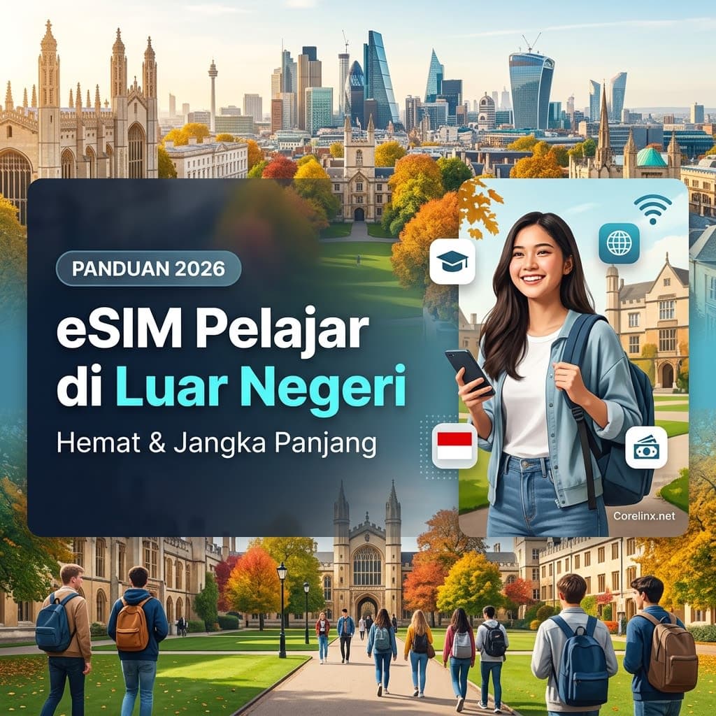 eSIM untuk Pelajar di Luar Negeri: Paket Jangka Panjang & Hemat untuk Mahasiswa Indonesia Image