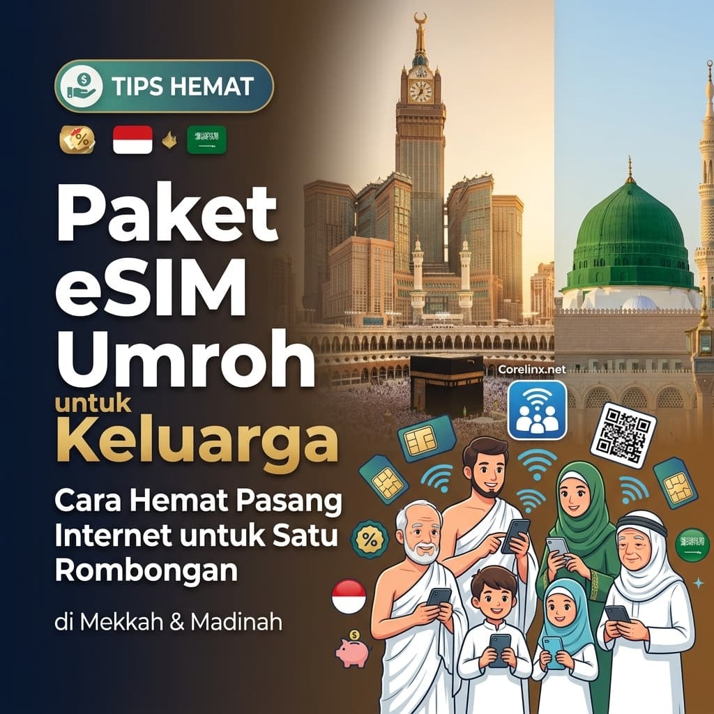 Paket eSIM Umroh untuk Keluarga & Rombongan: 1x Pasang untuk Semua Anggota (2026) Image