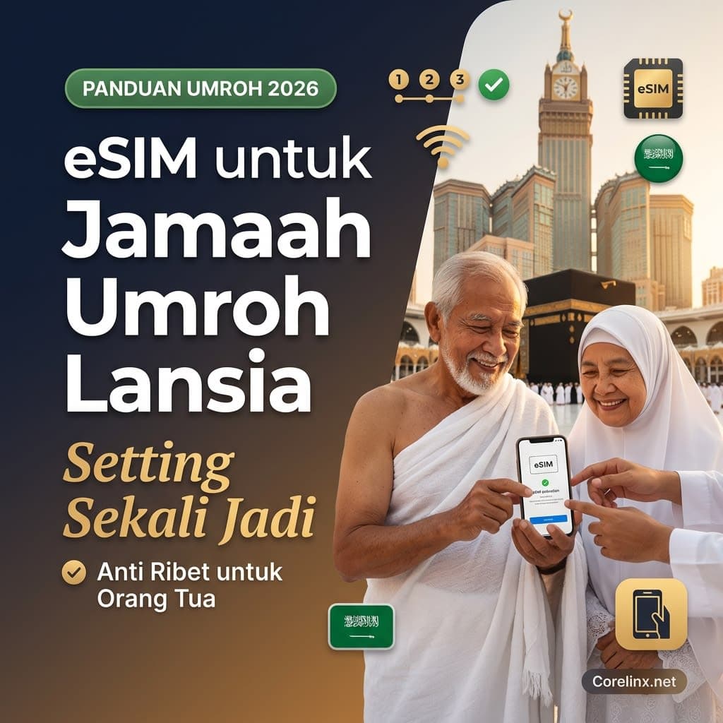 eSIM untuk Jamaah Umroh Lansia: Setting Sekali Jadi yang Anti Ribet untuk Orang Tua Image