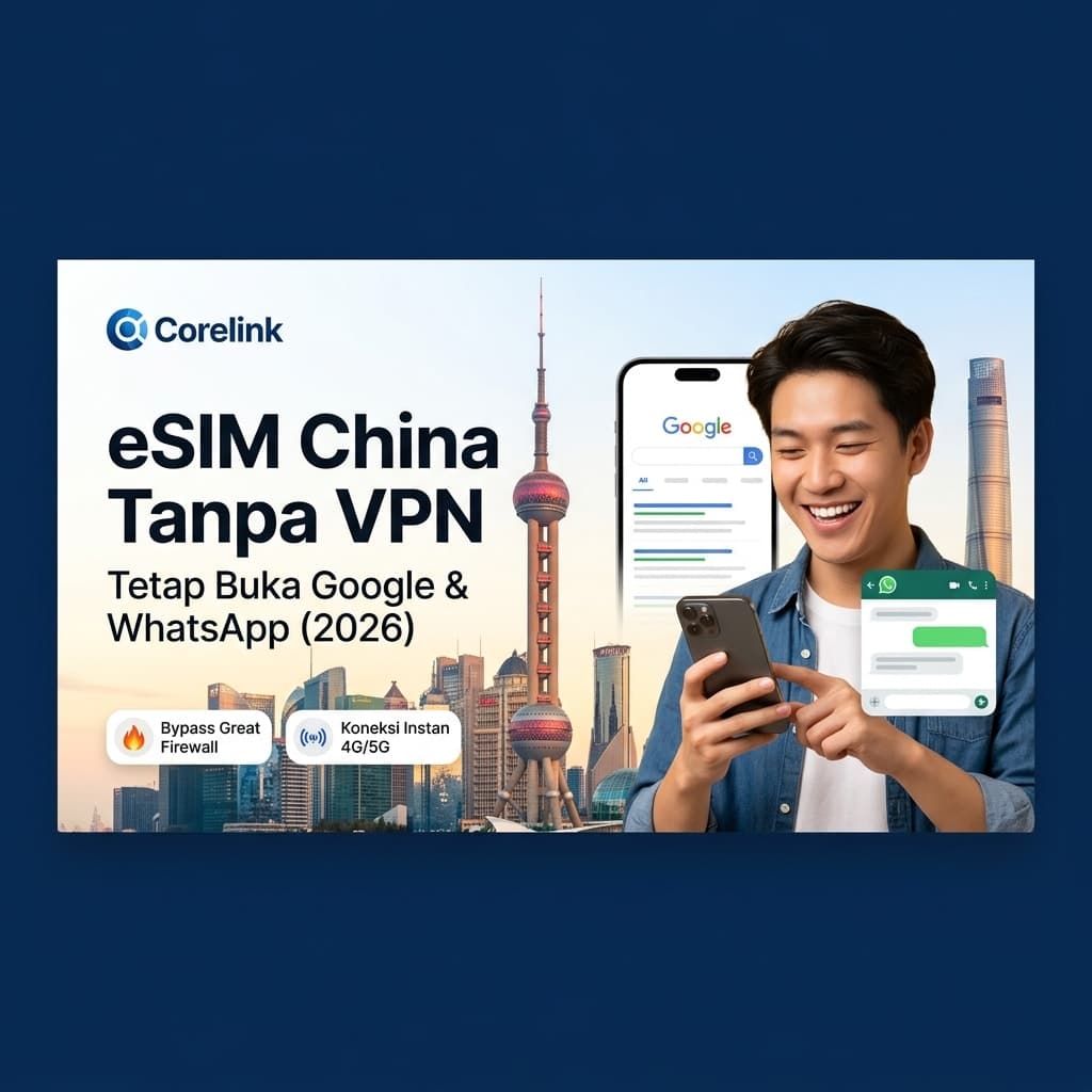 eSIM China Tanpa VPN: Tetap Buka Google & WhatsApp (2026) Image