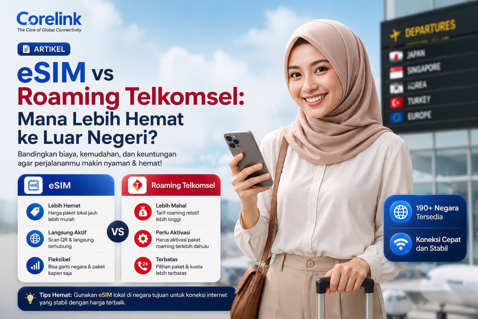 eSIM vs Roaming Telkomsel: Mana Lebih Hemat ke Luar Negeri? Image