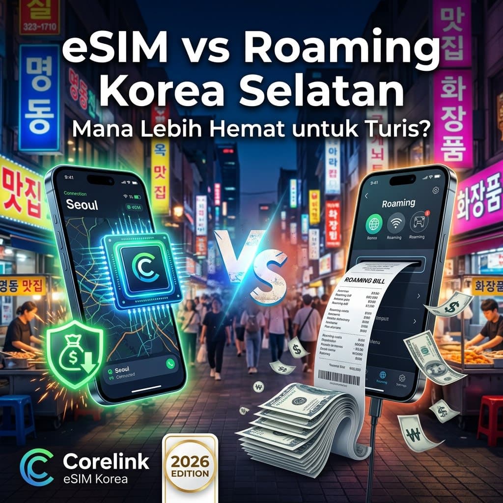 eSIM vs Roaming Korea Selatan: Mana Lebih Hemat untuk Turis? (2026) Image