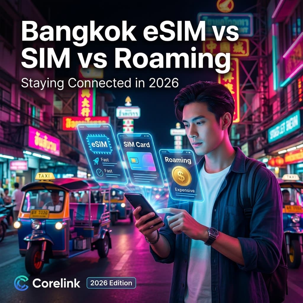 Bangkok eSIM vs SIM vs Roaming: Staying Connected in 2026 Image